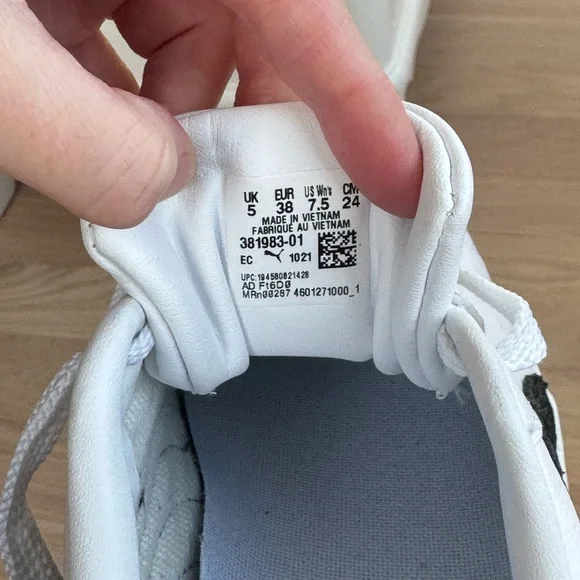 Puma White and Black Mayze Platform Sneakers - Picture 5 of 6